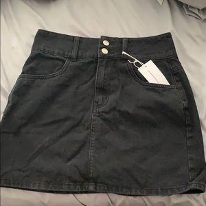 Black jean skirt